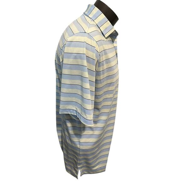 FootJoy Mens Medium Striped Short Sleeve Polo - Picture 4 of 5